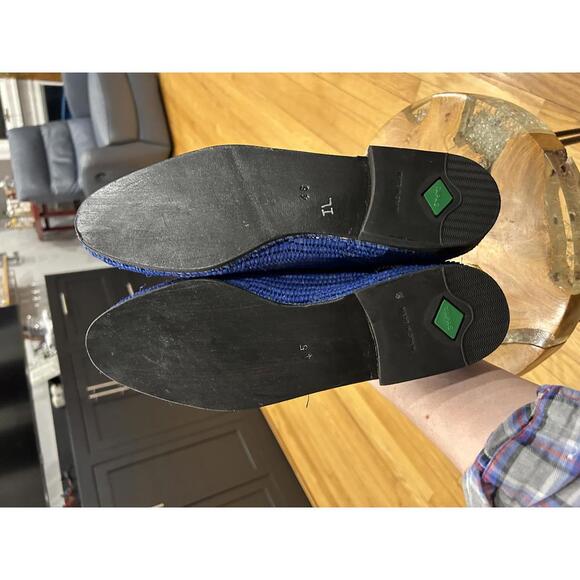 Blue Woven Slip-On Loafers. Had made in Spain.  Size 45/11.5 main image 7
